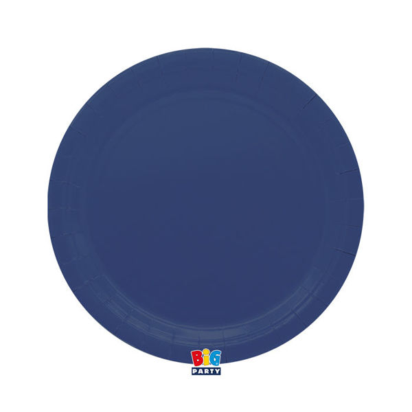 Immagine di Piatti in Carta Ecolor 24 cm Blu Notte 25 pezzi