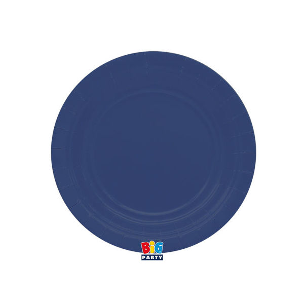 Immagine di Piatti in Carta Ecolor 18 cm Blu Notte 25 pezzi
