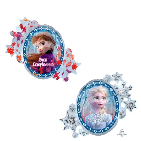 Immagine di Palloncino SuperShape Frozen II Buon Compleanno 76x66 cm