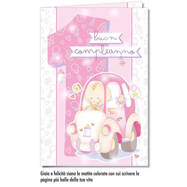 Immagine di Biglietto Auguri Primo Compleanno bambina