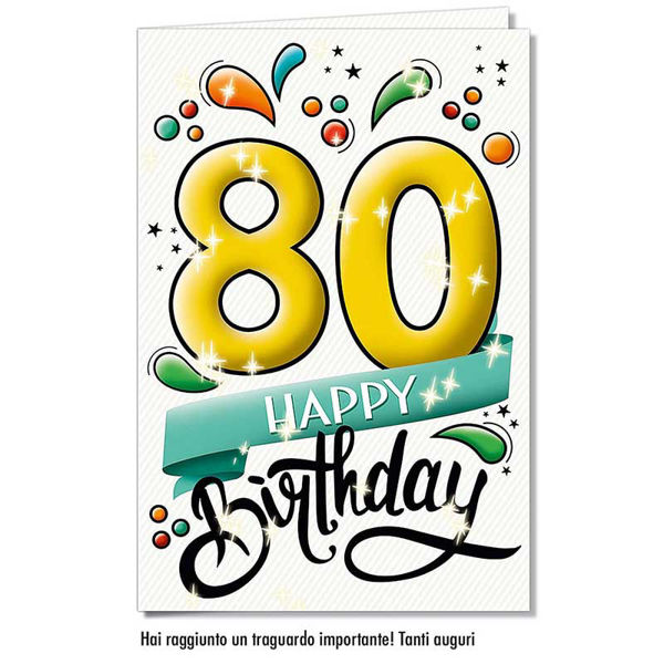 Immagine di Biglietto Auguri Compleanno 80 anni