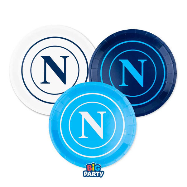 Immagine di Piatti Mix 18 cm SSC Napoli 6 pezzi