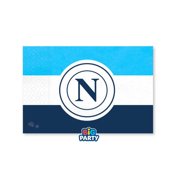 Immagine di Tovaglioli SSC Napoli 33x33 cm 16 pezzi