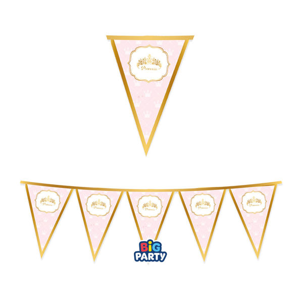 Immagine di Festone Bandierine in Cartoncino “Princess” – 3 Metri