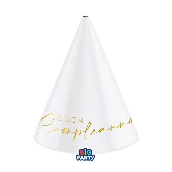 Immagine di 6 Cappellini Buon Compleanno Gold