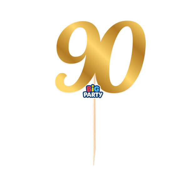 Immagine di Mini Cake Topper numero 90 Oro Metal