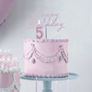 Cake Topper Happy Birthday Lilla 16 cm