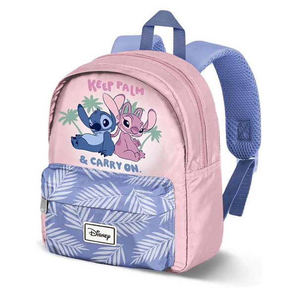 Zaino Stitch & Angel Disney 27x22x9 cm | Zaino Rosa Asilo “Keep Palm”