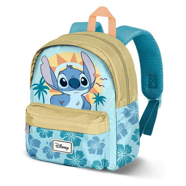Zaino Stitch Sun Disney 27x22x9 cm | Zainetto Azzurro Asilo Bambino