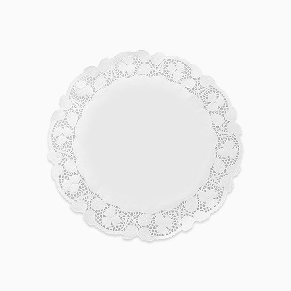 Immagine di Pizzo in carta Rotondo Bianco 41 cm 5 pezzi