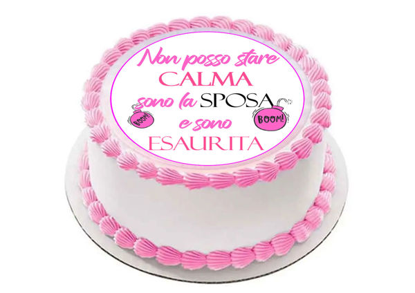 Cialda per Torta in Ostia o Zucchero - Addio al Nubilato