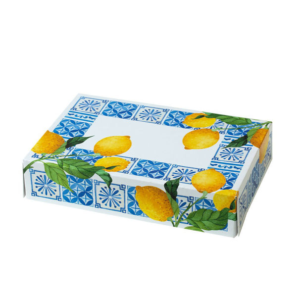 Immagine di Scatola per dolci Piastrella Limoni