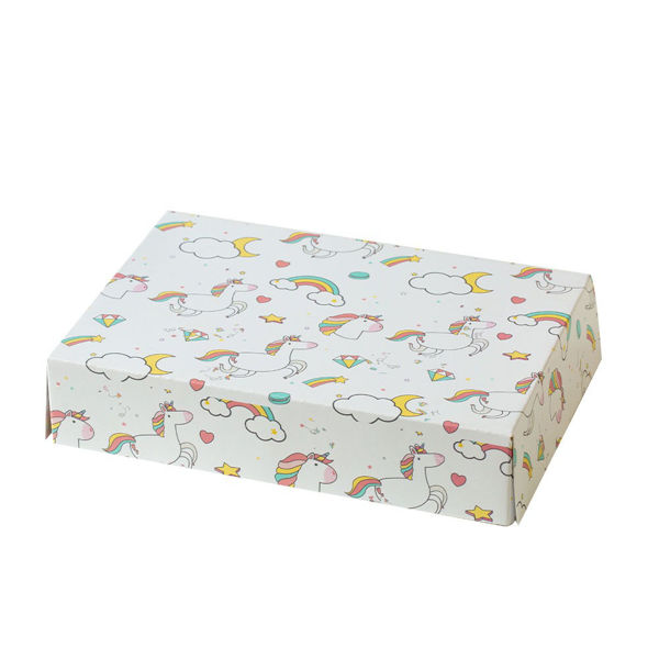 Immagine di Scatola per dolci Unicorno Bianco