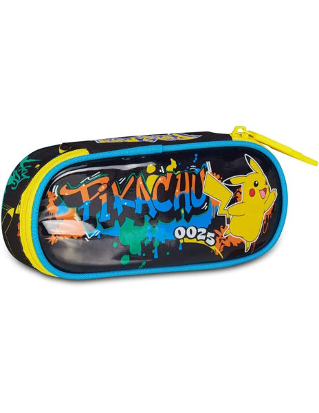 Astuccio Seven Round Plus Pokémon con Pikachu 23x10x6 cm