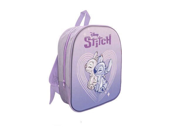 Zaino Disney Angel e Stitch lilla 32 cm in tessuto per bambini