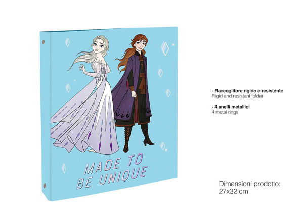 Raccoglitore A4 Frozen rigido con 4 anelli – Elsa e Anna