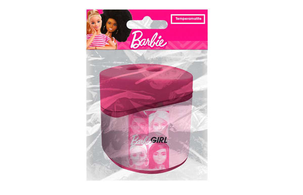 Temperamatite ovale Barbie con serbatoio e doppio foro – scuola bambina