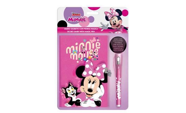 Diario segreto Minnie con penna a inchiostro invisibile e luce UV