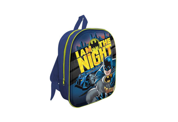 Zaino 3D con grafica Batman e effetto rilievo frontale