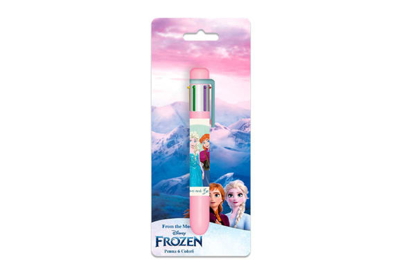 Penna a 6 colori Frozen con Elsa e Anna – Disney per bambini