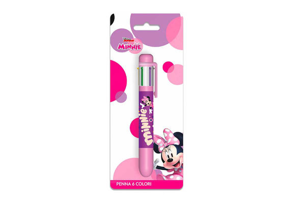 Penna 6 colori Minnie – Multifunzione con grafica Disney per scuola