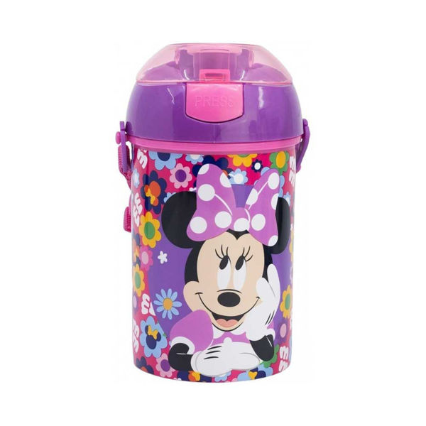 Borraccia Minnie 450 ml con tracolla regolabile e chiusura a pressione