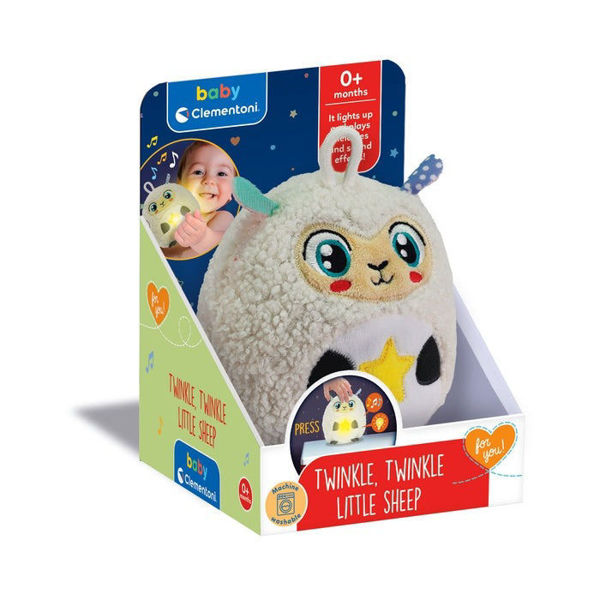 Peluche luce notturna Twinkle Twinkle Little Sheep con suoni e luce calda per neonati