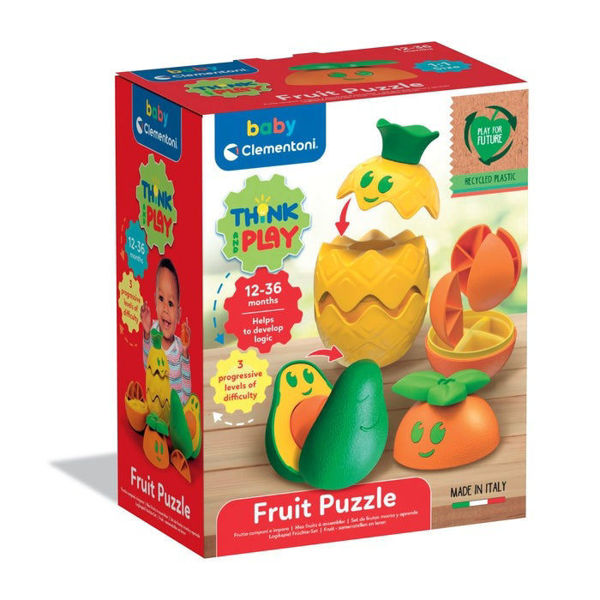 Clementoni Think & Play Fruit Puzzle con frutti da ricomporre in plastica riciclata