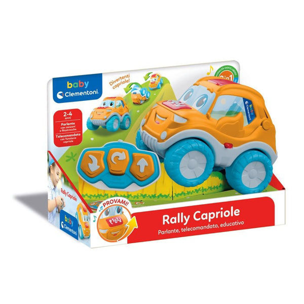 Rally Capriola Baby Clementoni - Auto parlante radiocomandata con capriole e suoni per bambini