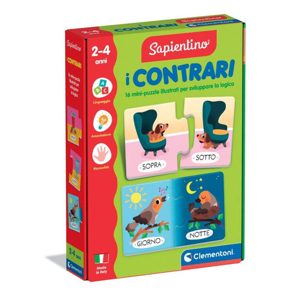 Gioco educativo Sapientino I Contrari Clementoni con 16 puzzle per bambini 2-4 anni
