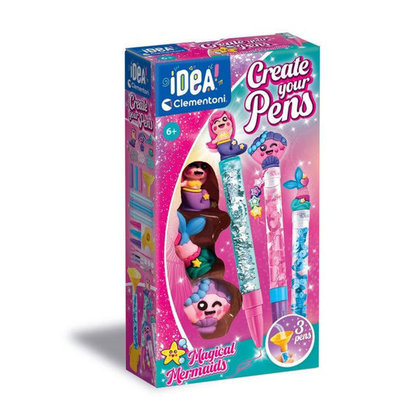 Kit Create Your Pens Magical Mermaids - Penne personalizzabili con sirene e glitter