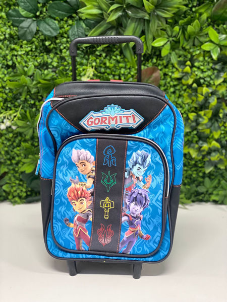 Zaino trolley asilo Gormiti con ruote – stampa personaggi colorati