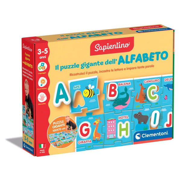 Puzzle Gigante dell'Alfabeto Clementoni – Play for Future, gioco educativo in materiali riciclati