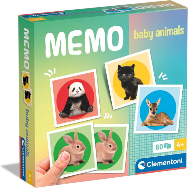 Gioco di memoria Memo Baby Animals Clementoni con 80 tessere