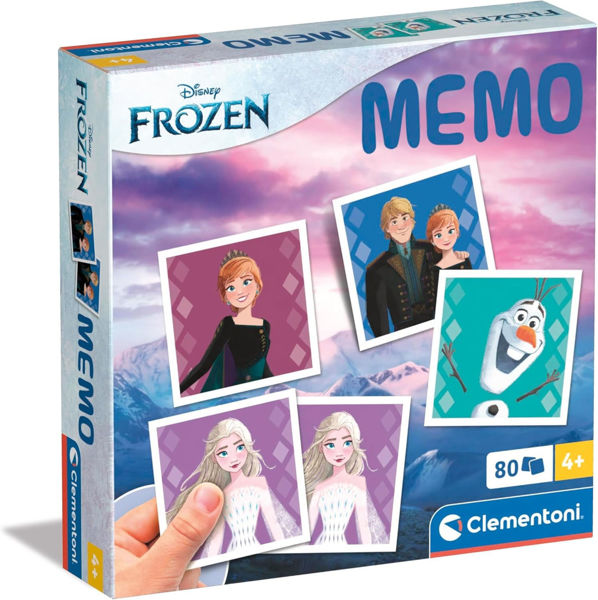 Gioco di memoria Memo Frozen Clementoni con 80 tessere personaggi Disney Frozen