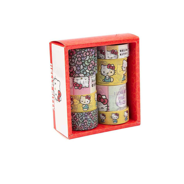 Set di rotoli di nastro adesivo Hello Kitty con diverse fantasie e colori