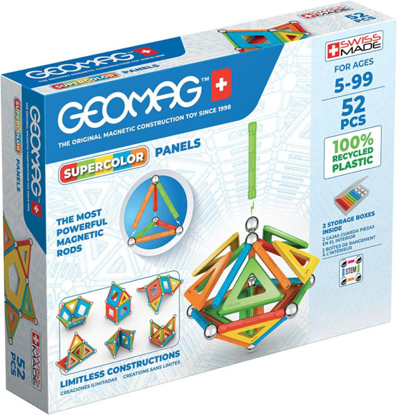 Geomag Supercolor Linea Green 52 pezzi – Costruzioni magnetiche ecologiche e colorate