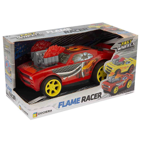 Macchina rossa Flame Racer con luci e suoni realistici