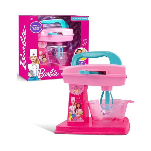 Barbie Kitchen Mixer frullatore giocattolo rosa e turchese per bambini