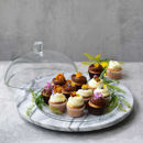 Piatto da portata per dolci con campana in vetro 32 cm