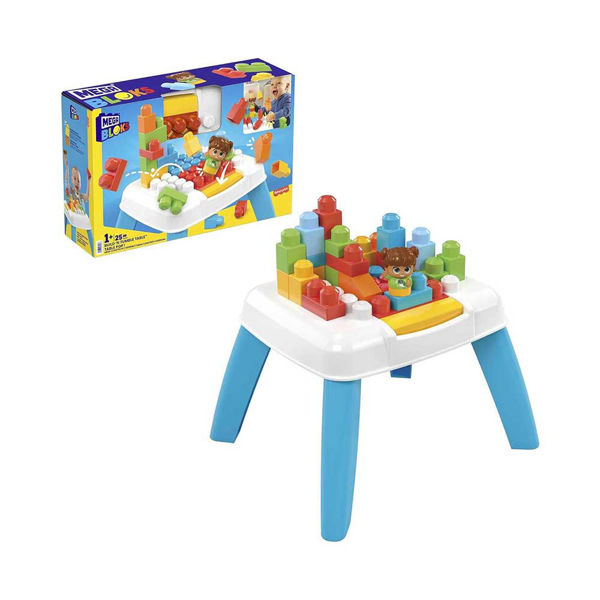 Mega Bloks Tavolino Blocchi a Caduta con mattoncini grandi e personaggio incluso