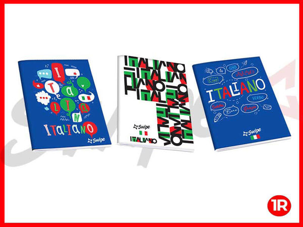 Quaderni italiani Swipe Maxi 1 rigo copertina rigida decorazioni assortite