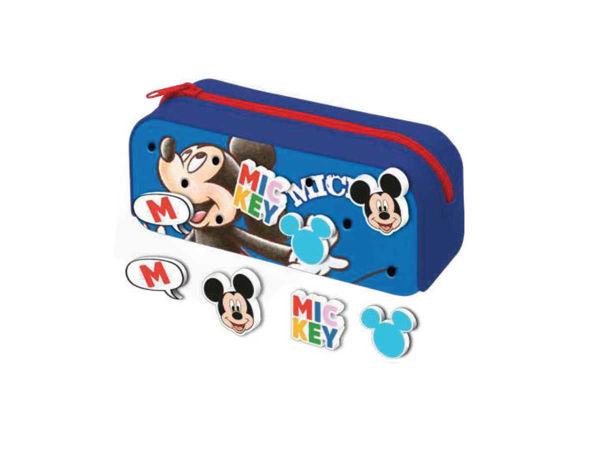 Astuccio in silicone Topolino con 4 patch intercambiabili