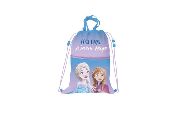 Sacca zaino Frozen Disney 44x33 cm con tasca frontale