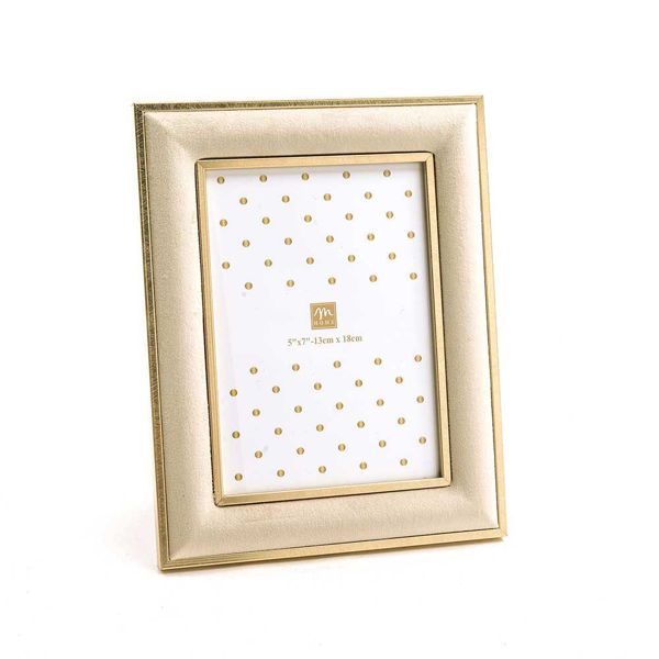 Cornice foto 13x18 cm in velluto beige elegante con misura esterna 19x2xH.24 cm