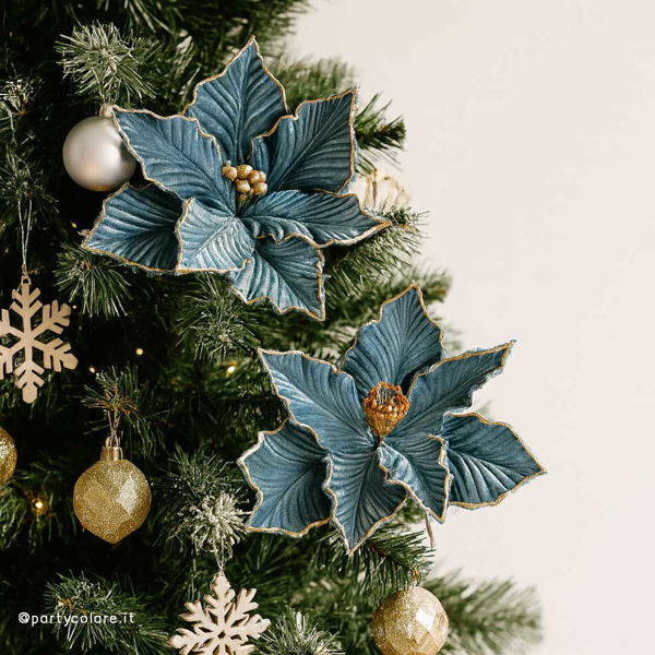 Pick Stella di Natale verde con pinza per decorazioni natalizie albero e centrotavola