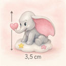 Dumbo Rosa in ceramica 3,5 cm Cartai Bassanesi bomboniera