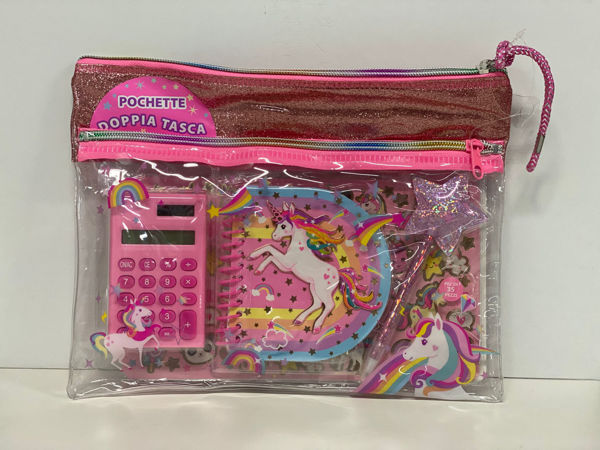 HF Set Unicorno Calcolatrice colorata per scuola e tempo libero