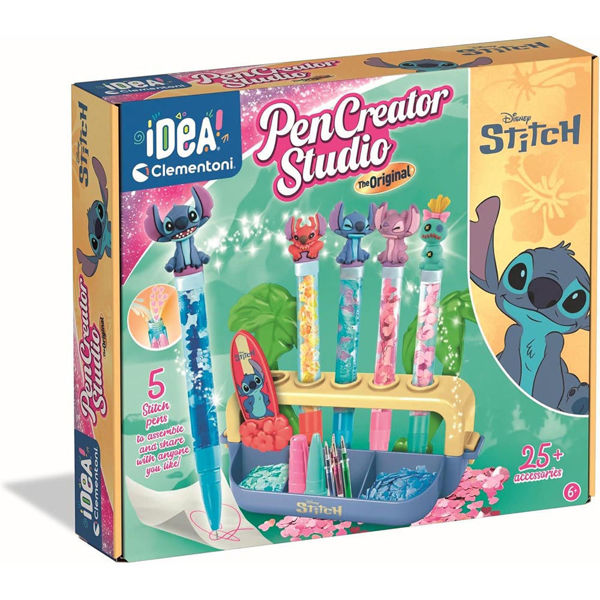 Laboratorio delle Penne Stitch Clementoni con 5 penne personalizzabili e 25 accessori