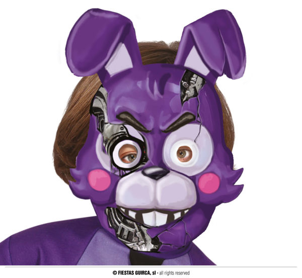 Maschera coniglio viola Five Nights at Freddy’s Bonnie per Halloween